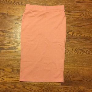 Pink extremely form fitting pencil skirt